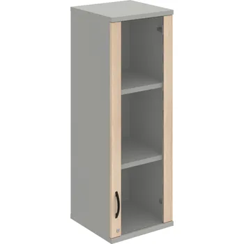 Policová skříň SZ 3 40 02 P H – Skříň policová dvéřová 115,2 × 40 cm - Akát , Šedá , UCO – černá