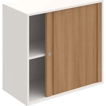 Policová skříň DZ 2 80 03 P – Skříň polic rolet pravá 74 × 80 cm - Bílá , Višeň