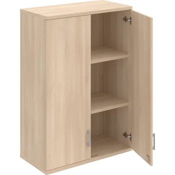 Policová skříň SZ 3 80 01 H – Skříň policová dvéřová 115,2 × 80 cm - Akát , Akát , USH – hranatá