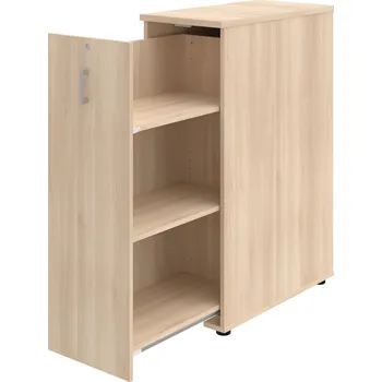 SPVZ 3 L – Skříňka ke stolu, šanonová, výsuvná, levá - Akát , Akát , USH – hranatá