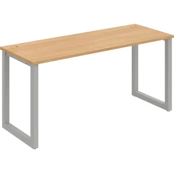 Psací stůl UE O 1600 – Stůl pracovní délky 160 cm, hl. 60 cm - Dub , Šedý kov