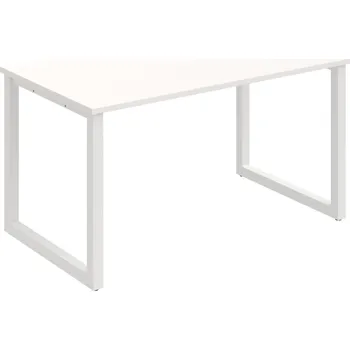 Psací stůl UJ O 1400 – Stůl jednací rovný délky 140 cm - Bílá , Bílý kov