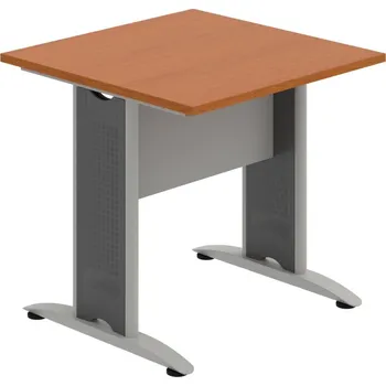 Jednací stůl CJ 800 – Stůl jednací rovný 80 cm - Třešeň , Šedá , Šedý kov
