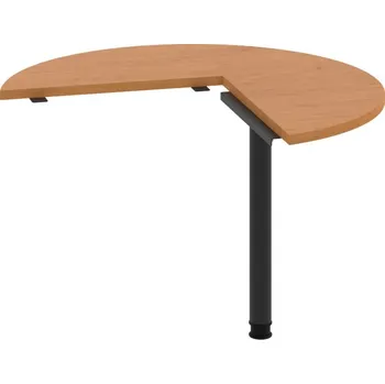 Psací stůl CP 21 P – Stůl jednací, pravý, ø 100 cm - Olše , Černý kov