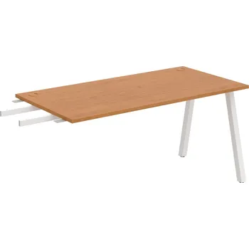 Psací stůl US A 1600 RU – Stůl pracovní délky 160 cm, k řetězení - Olše , Bílý kov
