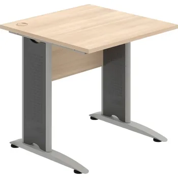 Psací stůl CS 800 – Stůl pracovní rovný 80 cm - Akát , Akát , Šedý kov