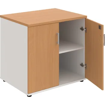 SPZ 80 60 N – Skříňka ke stolu, zavřená, š. 80 cm, léta napříč - Buk , Bílá , USH – hranatá