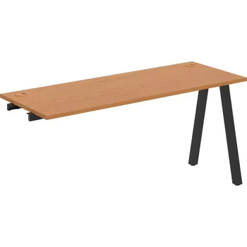 Psací stůl UE A 1600 R – Stůl pracovní délky 160 cm, hl 60 cm, k řetězení - Olše , Černý kov