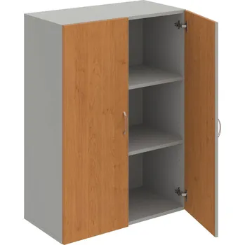 Policová skříň D 3 80 01 – Skříň policová dvéřová 111 × 80 cm - Olše , Šedá , USN – Hobis