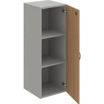 Policová skříň DZ 3 40 01 – Skříň policová dvéřová 111 × 40 cm - Višeň , Šedá , UCO – černá