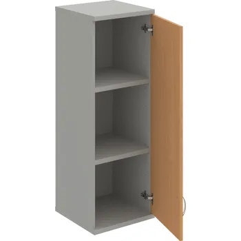 Policová skříň S 3 40 01 P H – Skříň policová dvéřová 115,2 × 40 cm - Buk , Šedá , USN – Hobis