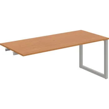 Psací stůl UJ O 1800 R – Stůl jednací rovný délky 180 cm, k řetězení - Olše , Šedý kov