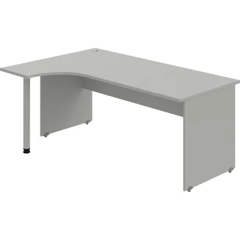 Psací stůl GE 1800 P – Stůl ergo pravý 180 × 120 cm - Šedá , Šedá , Šedý kov