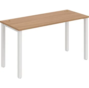 Psací stůl UE 1400 – Stůl pracovní délky 140 cm, hl. 60 cm - Višeň , Bílý kov
