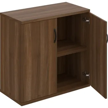 Policová skříň S 2 80 01 – Skříň policová dvéřová 76,8 × 80 cm - Ořech , Ořech , UCO – černá