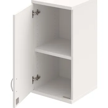 Policová skříň SZ 2 40 01 L H – Skříň policová dvéřová 76,8 × 40 cm - Bílá , Bílá , USN – Hobis