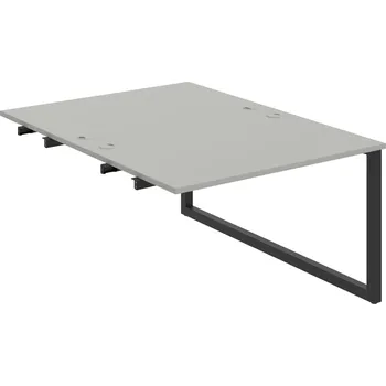 Psací stůl USD O 1200 R – Stůl pracovní 120 × 160 cm, k řetězení - Šedá , Černý kov