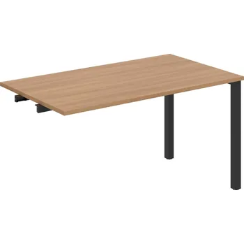 Psací stůl UJ 1400 R – Stůl jednací rovný délky 140 cm, k řetězení - Višeň , Černý kov