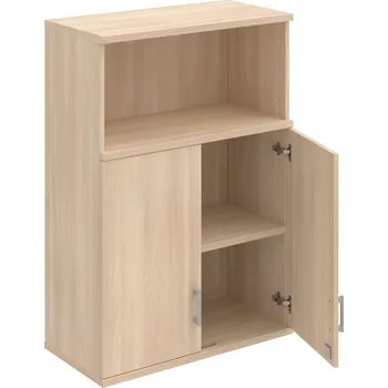 Policová skříň SZ 3 80 02 H – Skříň policová dvéřová 115,2 × 80 cm - Akát , Akát , USH – hranatá