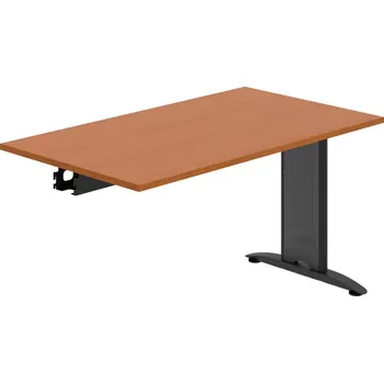 Jednací stůl FJ 1400 R – Stůl jednací řetězící rovný 140 cm - Třešeň , Černý kov