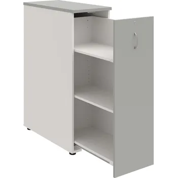 SPVZ 3 P – Skříňka ke stolu, šanonová, výsuvná, pravá - Šedá , Bílá , USN – Hobis