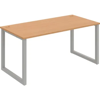 Psací stůl US O 1600 – Stůl pracovní délky 160 cm - Buk , Šedý kov