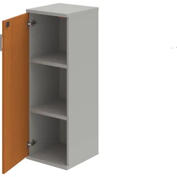 Policová skříň SZ 3 40 01 L – Skříň policová dvéřová 115,2 × 40 cm - Třešeň , Šedá , USH – hranatá
