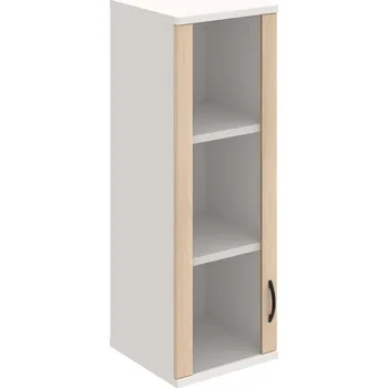 Policová skříň S 3 40 02 L H – Skříň policová dvéřová 115,2 × 40 cm - Akát , Bílá , UCO – černá