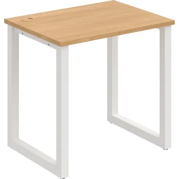 Psací stůl UE O 800 – Stůl pracovní délky 80 cm, hl. 60 cm - Dub , Bílý kov