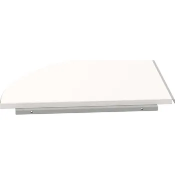 Jednací stůl CP 900 L – Stůl spojovací levý - Bílá , Šedý kov