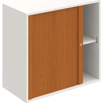 Policová skříň DZ 2 80 03 L – Skříň polic rolet levá 74 × 80 cm - Bílá , Třešeň