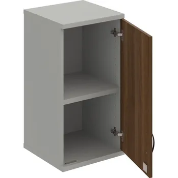 Policová skříň SZ 2 40 01 P H – Skříň policová dvéřová 76,8 × 40 cm - Ořech , Šedá , UCO – černá