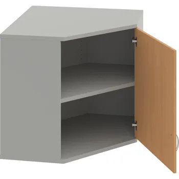 Policová skříň SRV 2 01 P H – Skříň vnitřní roh pravá 76,8 cm - Buk , Šedá , USN – Hobis