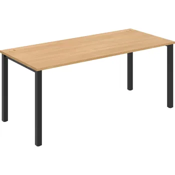 Psací stůl US 1800 – Stůl pracovní rovný 180 cm - Dub , Černý kov