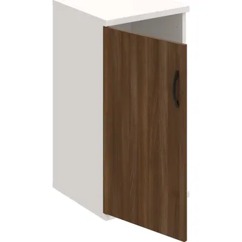 Policová skříň S 2 40 01 L – Skříň policová dvéřová 76,8 × 40 cm - Ořech , Bílá , UCO – černá