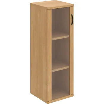 Policová skříň S 3 40 02 L – Skříň policová dvéřová 115,2 × 40 cm - Dub , Dub , UCO – černá