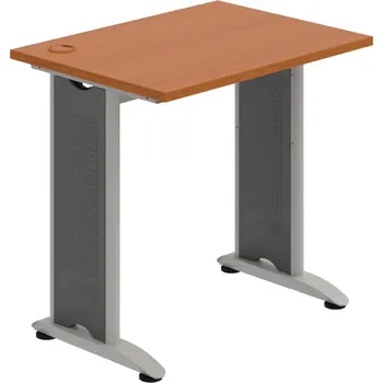 Psací stůl FE 800 – Stůl pracovní rovný 80 cm, hl. 60 cm - Třešeň , Šedý kov