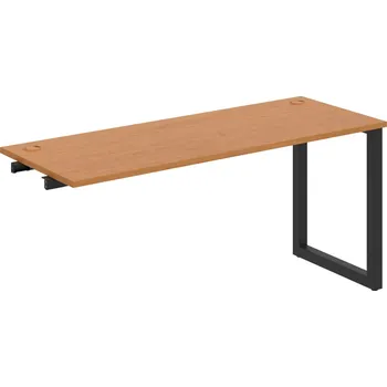 Psací stůl UE O 1600 R – Stůl pracovní délky 160 cm, hl 60 cm, k řetězení - Olše , Černý kov