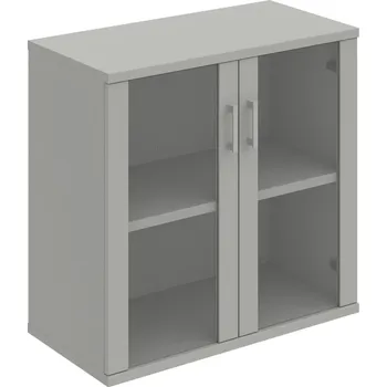 Policová skříň S 2 80 02 – Skříň policová dvéřová 76,8 × 80 cm - Šedá , Šedá , USH – hranatá