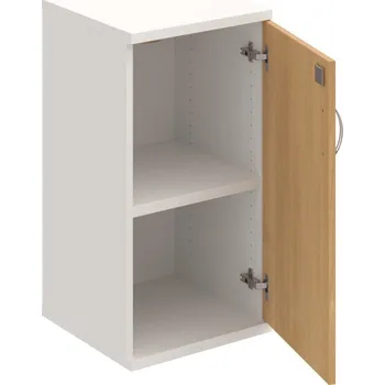 Policová skříň SZ 2 40 01 P – Skříň policová dvéřová 76,8 × 40 cm - Dub , Bílá , USN – Hobis