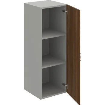Policová skříň D 3 40 01 – Skříň policová dvéřová 111 × 40 cm - Ořech , Šedá , USN – Hobis