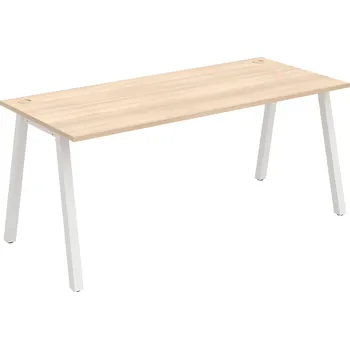 Psací stůl US A 1800 – Stůl pracovní délky 180 cm - Akát , Bílý kov