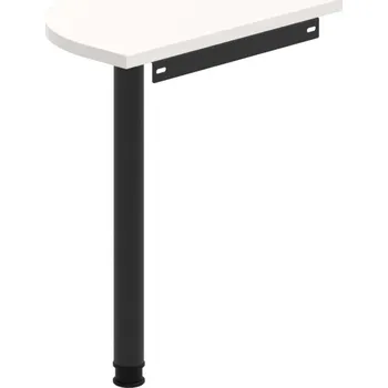 Psací stůl GP 60 – Stůl zakončovací oblouk 60 cm - Bílá , Černý kov