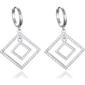 Náušnice Stříbrné visací náušnice se zirkony JMAS0230SE00 + dárek zdarma