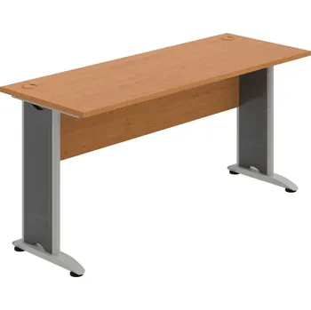 Psací stůl CE 1600 – Stůl pracovní rovný 160 cm, hl. 60 cm - Olše , Olše , Šedý kov