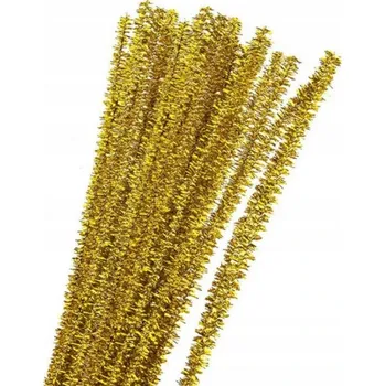 Chlupatý drátek - zlatý - 40ks