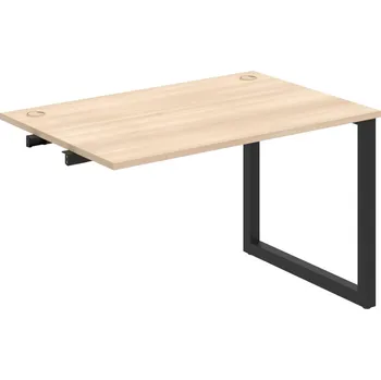 Psací stůl US O 1200 R – Stůl pracovní délky 120 cm, k řetězení - Akát , Černý kov