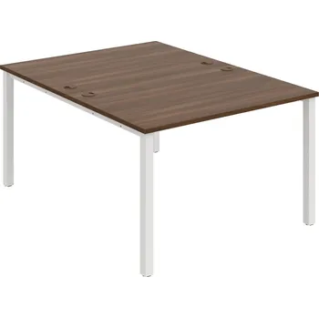 Psací stůl USD 1200 – Stůl pracovní 120 × 160 cm - Ořech , Bílý kov