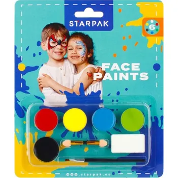 Výtvarná barva Barvy na obličej 6 barev, BASIC