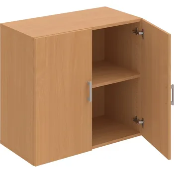 Policová skříň D 2 80 01 – Skříň policová dvéřová 74 × 80 cm - Buk , Buk , USH – hranatá